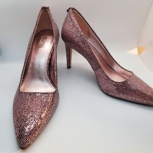 Michael Kors Pink Glitter Pointes Heels